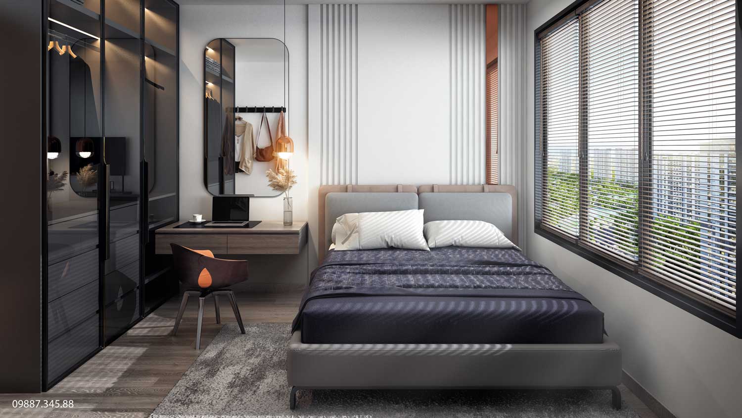 nội thất chung cư sky oasis phòng ngủ2