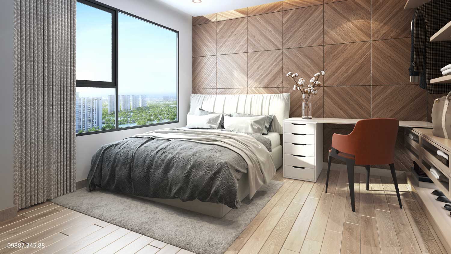 nội thất chung cư sky oasis phòng ngủ4